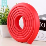 Corners protection strip, length 2 m, tables, baby's room, red color, 2.0 cm